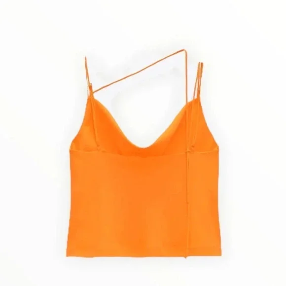 ZARA | Orange | MULTIPOSITION STRAP TANK TOP - Picture 5 of 15